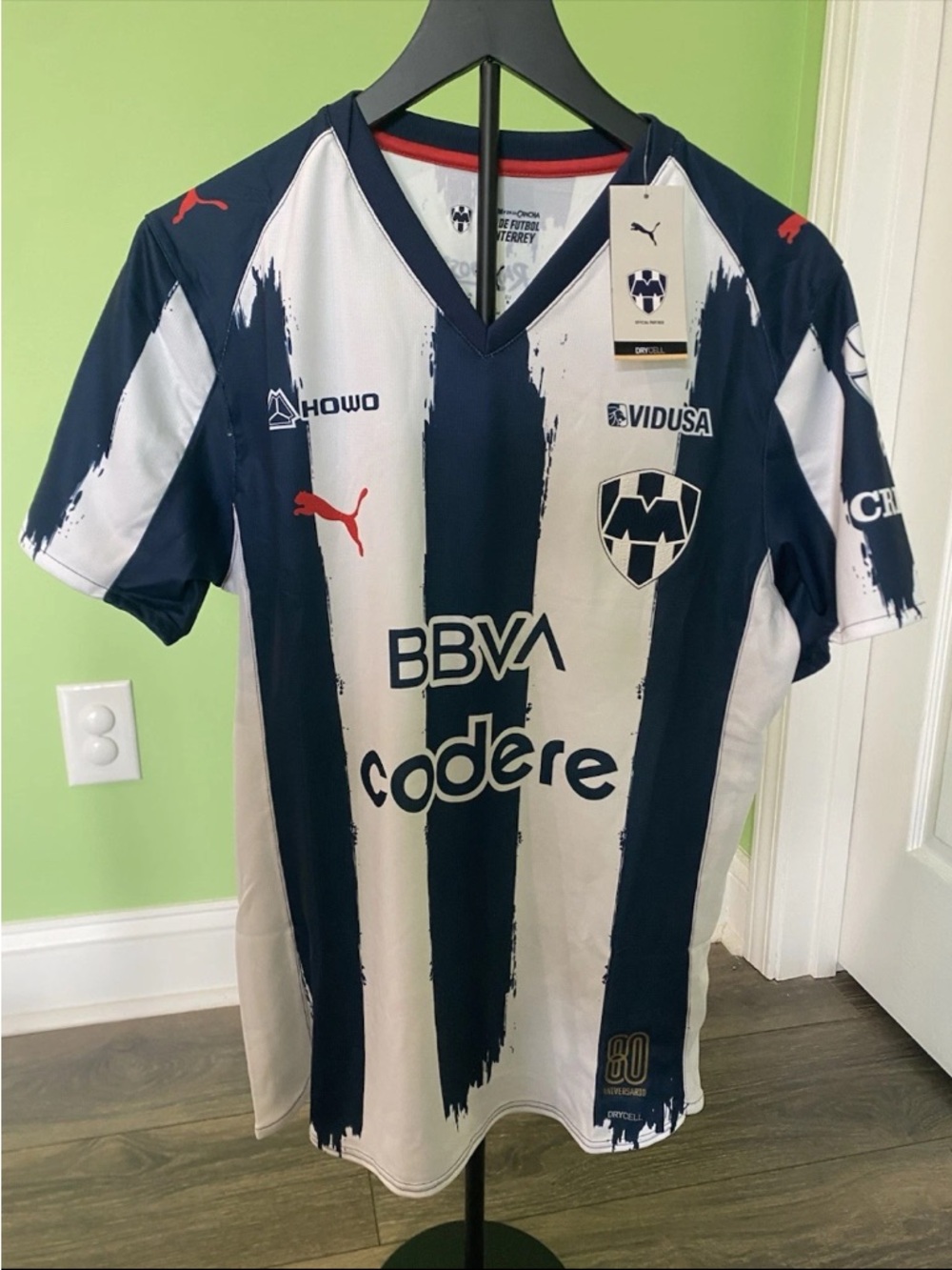 Puma Navy, White & Red Soccer Jersey with Tag